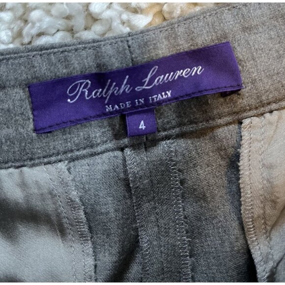 Ralph Lauren Collection Purple Label Wool Pants Made in Italy 4 Gray - Picture 2 of 4